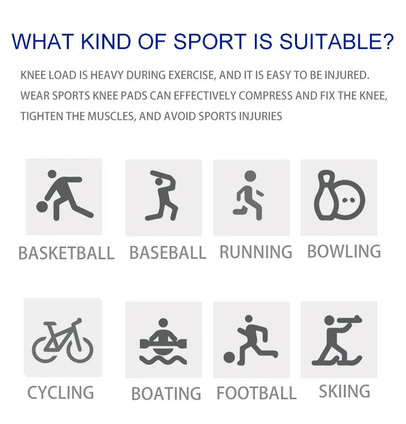 2025 Latest Knee Support for Men Pressurized Elastic Knee Brace with Silicone Spring Basketball  Volleyball Knee Pads