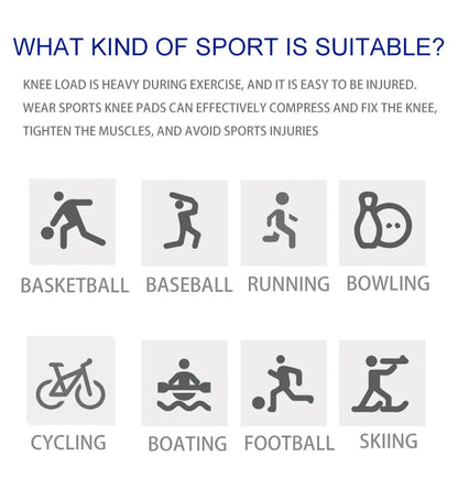 2025 Latest Knee Support for Men Pressurized Elastic Knee Brace with Silicone Spring Basketball  Volleyball Knee Pads