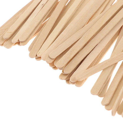 50pcs Disposable Wooden Coffee Stirrers Hot Cold Drinking Stir Beverage Stir Sticks Biodegradable Utensils Bar Cafe or Home Use