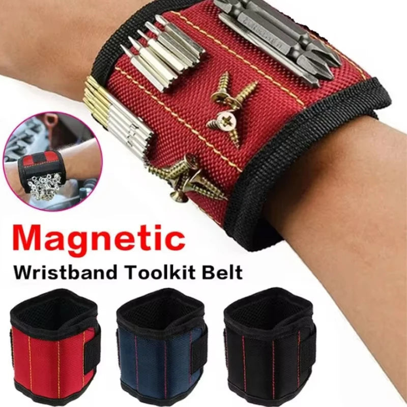 Magnetic Wristband for Holding Screws,Nails,Drilling Bits,Wrist Tool Holder Belts with Strong Magnets,five Rows of Ten Magnets
