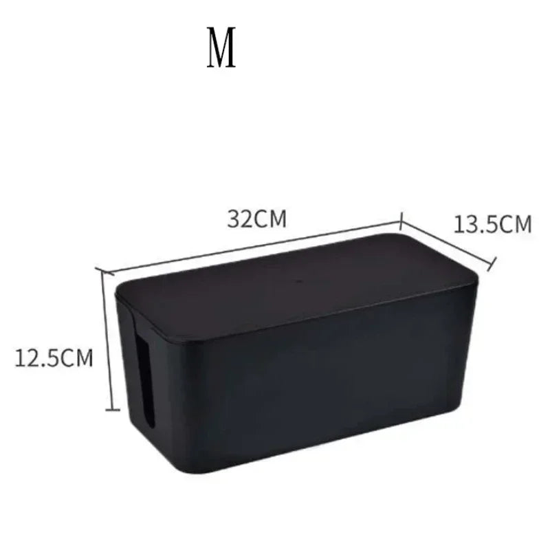 Cable Storage Box Desktop Power Strip Storage Box Dustproof Socket Storage Box Home Wire Case Wire Management Cable Organizer
