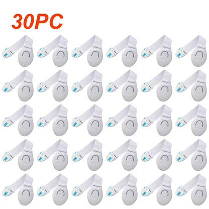 1/10pcs Child Safety Strap Locks No Drilling Cabinet Latches Adhesive Kids Proof for Cupboards Door Window Refrigerator