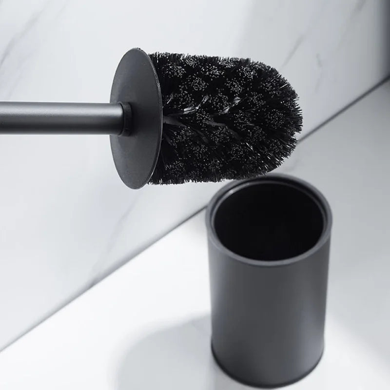 Modern Stainless Steel Toilet Brush Bathroom Accessories Detachable Bathroom Bowl Brush Set