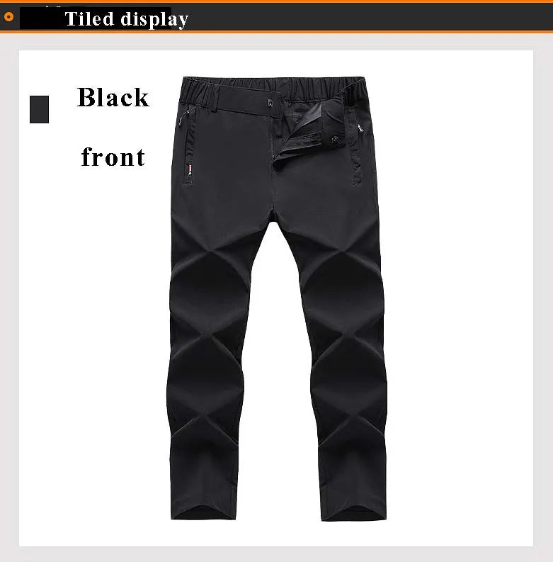 New Elastic Mens Hiking Pants Summer Quick Drying Waterproof Breathable Ultra Thin Outdoor Climbing Trekking Mens Trousers PN69