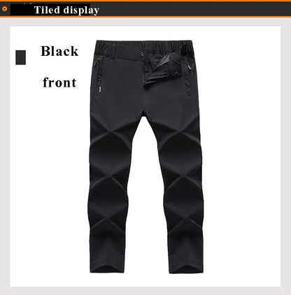 New Elastic Mens Hiking Pants Summer Quick Drying Waterproof Breathable Ultra Thin Outdoor Climbing Trekking Mens Trousers PN69