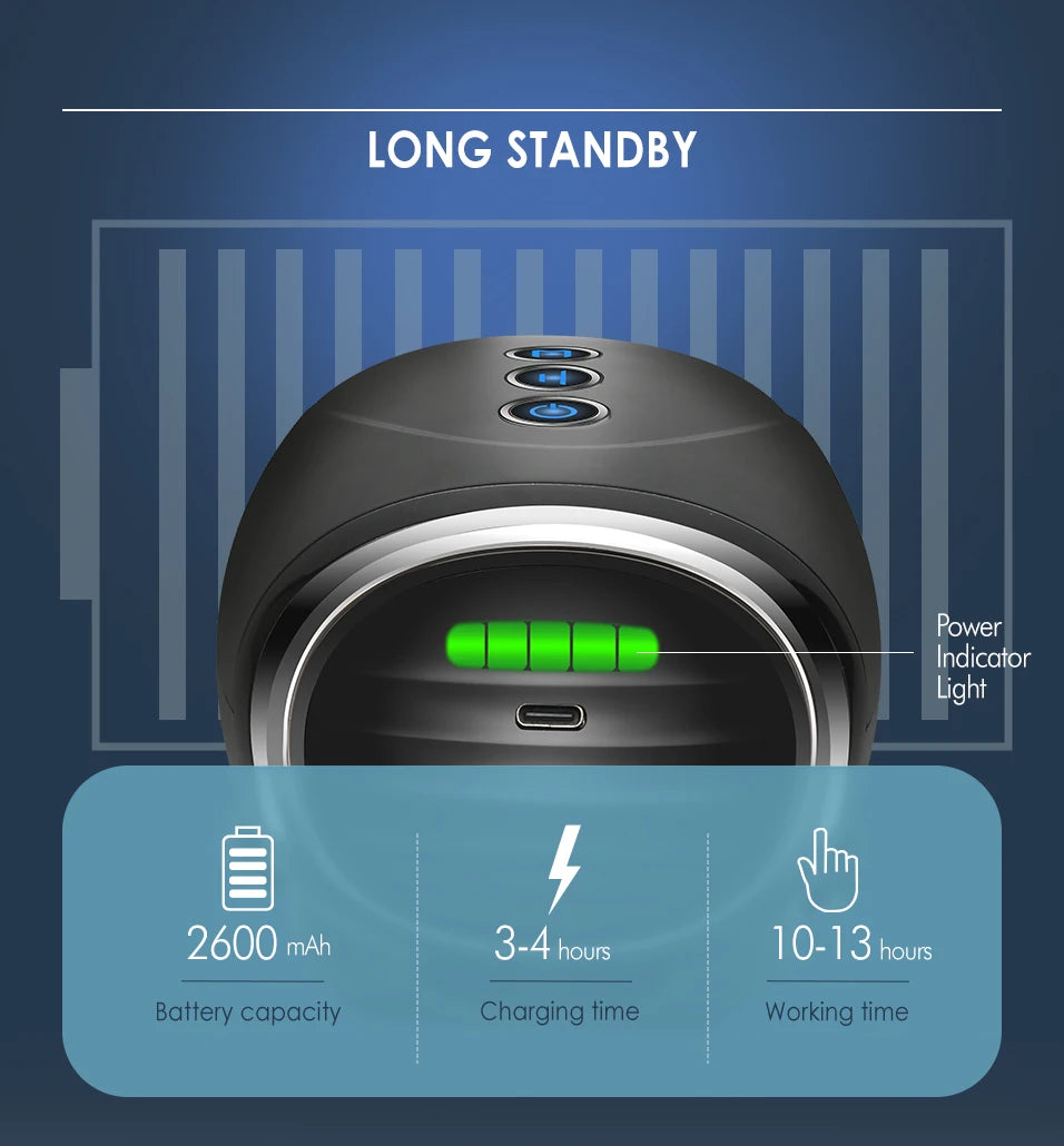 NEW!!! HOTSALE  Cordless Handheld Massager Barber Use,WMARK NG-SM001 Barber Massager Handheld,  2600MAH