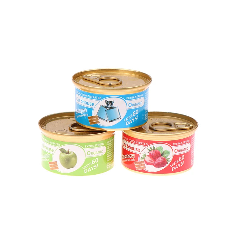 Car Air Freshener: 12 Kinds Scent | Organic Cans | Odor Eliminator Essential | Long-Lasting | Strong Fragrance | For Home/Toilet