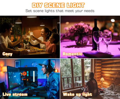 LED Smart Light Bulb, Color Changing Alexa Light, RGB Smart Lamp That Work With Alexa, E27 B22 Base,16 Million Colors,Dimmable