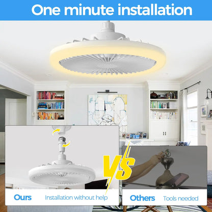 Smart Control Ceiling Fan 360 Rotation Ceiling Lamp Silent Room Fans LivingRoom Kitchen Energy saving Household Decorate