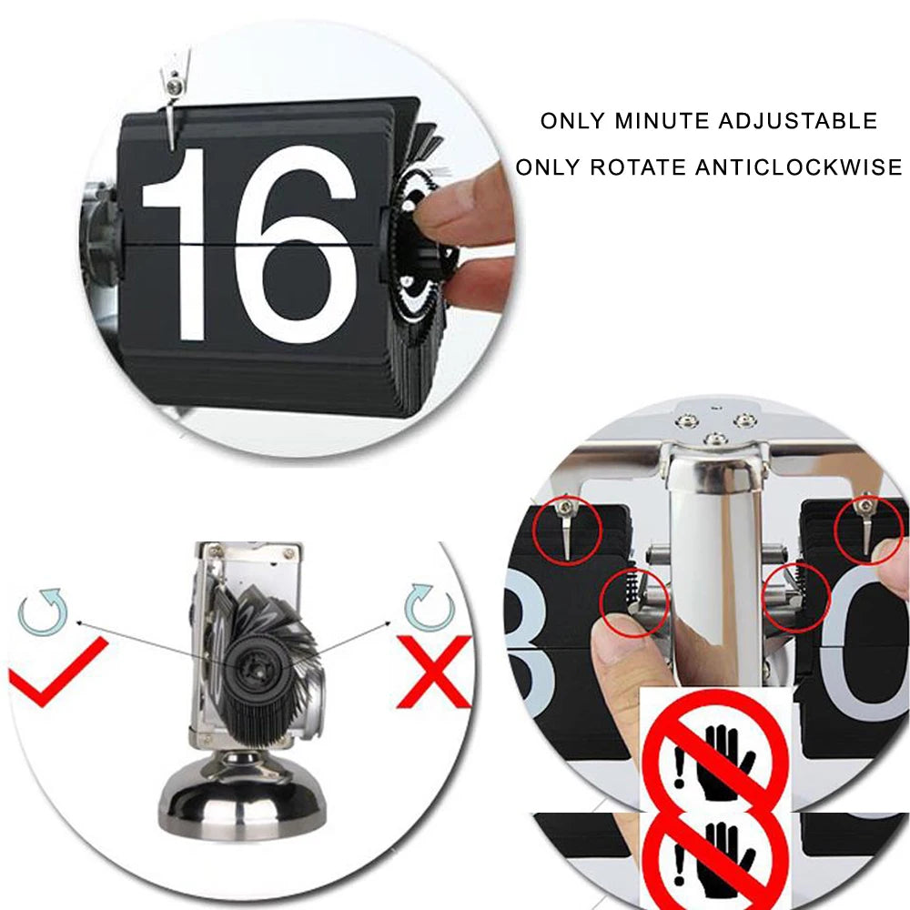 Automatically Page Turning Flipping Clock for Modern Home Office Decoration.A Battery Included.Full of Sense of Technology.
