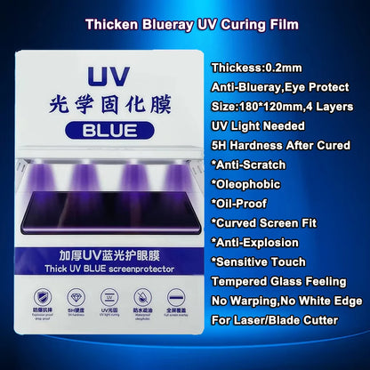 FONLYU UV Glass Film Cell Phone Screen Protector for Hydrogel Sheets Cutting Machine HD Matte Privacy Blueray Full Cover Movie