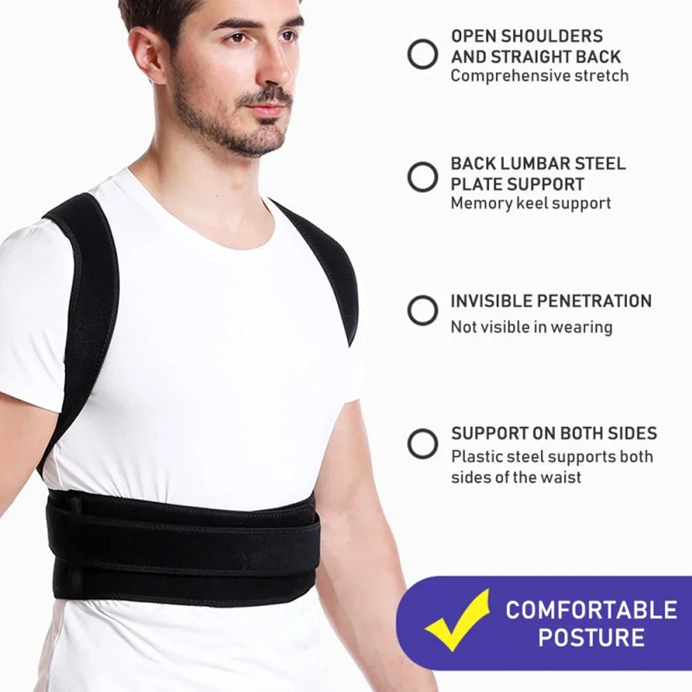 Brace Posture Corrector for Men and Women Adjustable Posture Brace for Back,Shoulders,Hunchback Scoliosis Correction