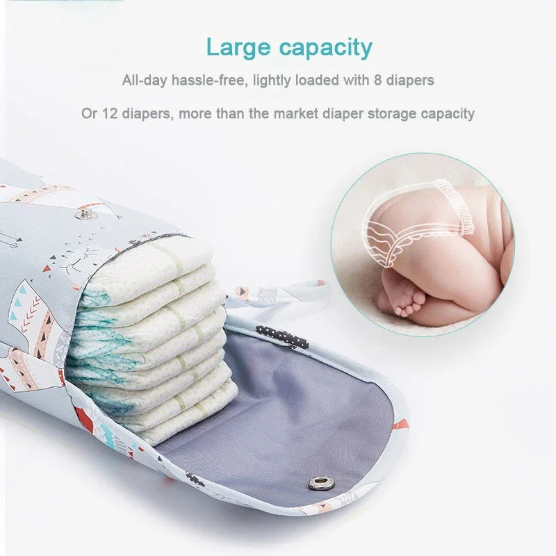 Baby Diaper Bag Outdoor Travel Portable Organizer Mini Nappy Bag Stroller Reusable Mummy Storage Diapers Handbag Baby Essentials