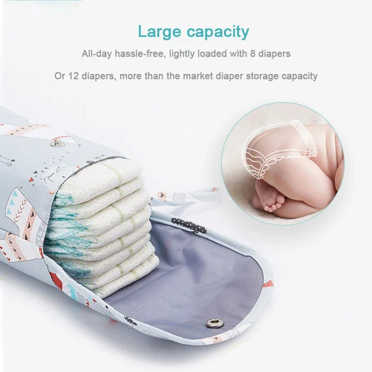 Baby Diaper Bag Outdoor Travel Portable Organizer Mini Nappy Bag Stroller Reusable Mummy Storage Diapers Handbag Baby Essentials