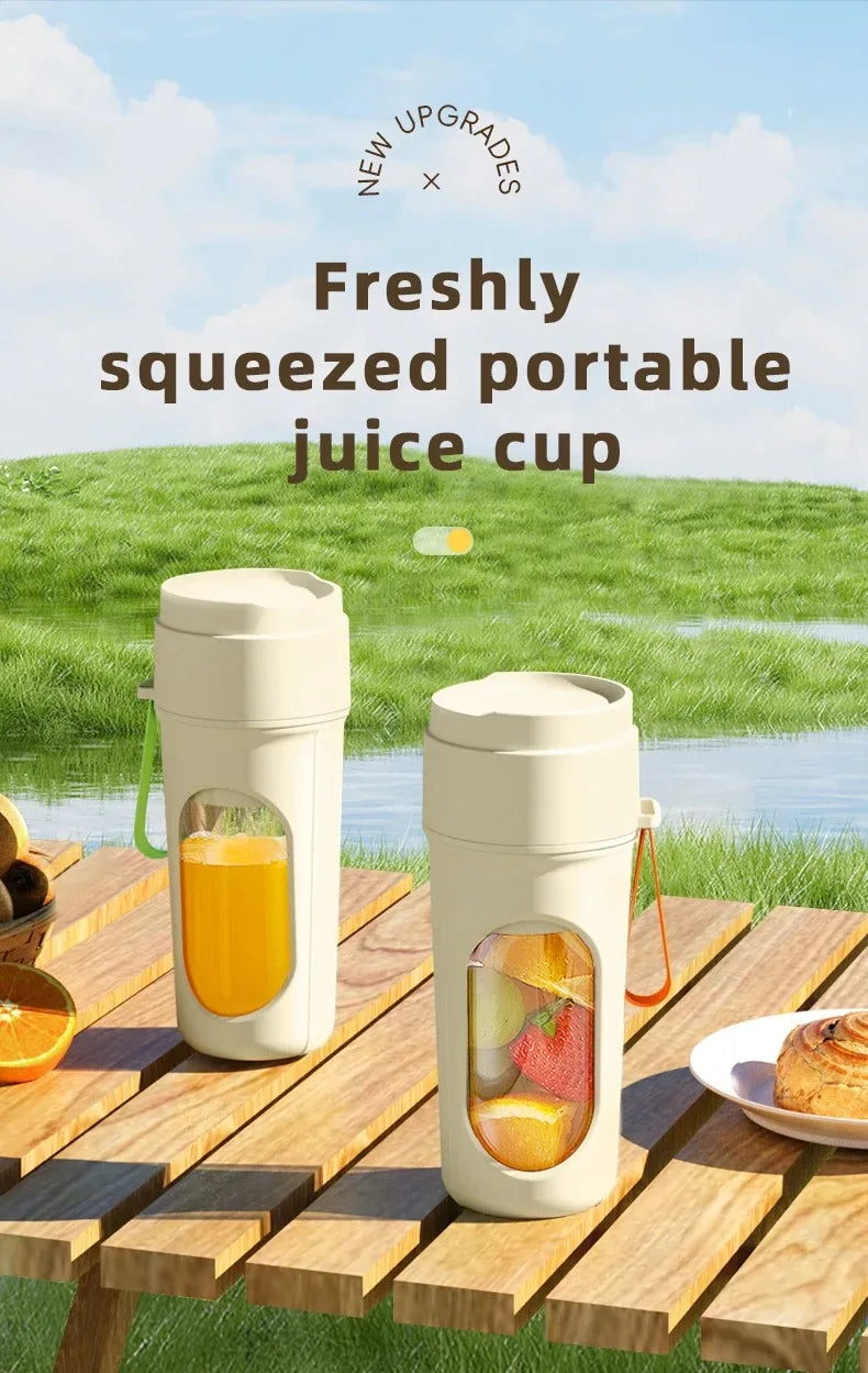 Electric portable blender, 12-blade 400ML juicer, fruit blender, USB rechargeable smoothie juicer, milkshake juicer