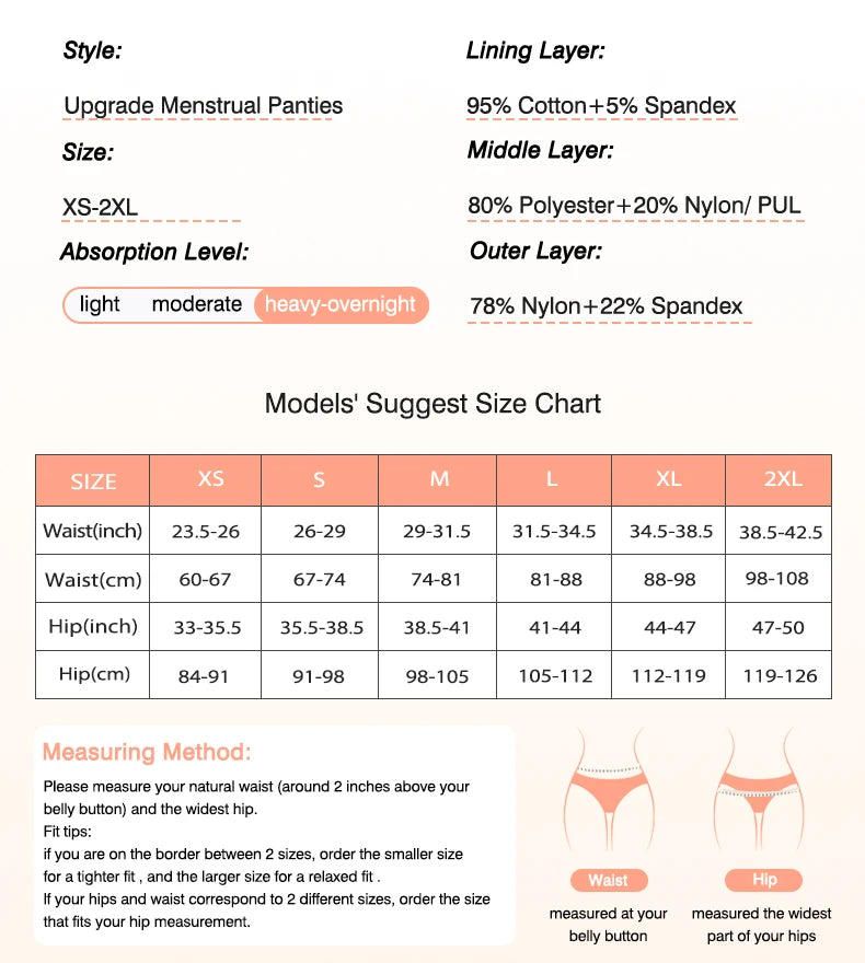 Menstrual Panties for Women Seamless Period Panties Leak Proof Menstrual Briefs Heavy Absorbent Underwear Culotte Menstruelle