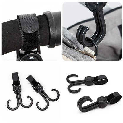 Hooks for Stroller Car Shopping Cart Hooks Baby Stroller Accessories Rotate 360 Degree Hook Pram Organizer Bag Hanger