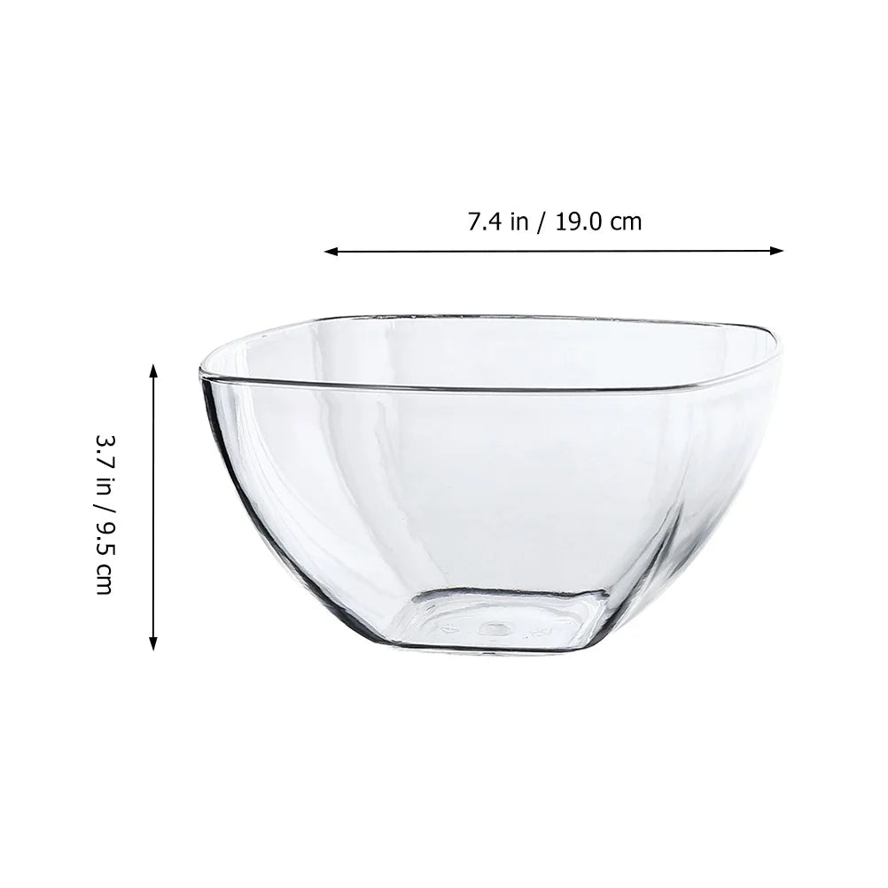 Glass Acrylic Serving Salad Bowls Salad Plastic Mixing Acrylic Serving Salad Bowlss Transparent Fruit Acrylic Large Vegetable