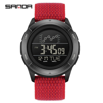 SANDA 2198 Single Monitor Male Student Electronic Watch Multifunctional Waterproof sports Student Electronic Watch 2025