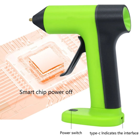 Small Cordless Hot Glues Guns Rechargeable with 2000mAh Battery Quick Heating 5 Minutes Auto Shut Off and Copper Nozzle