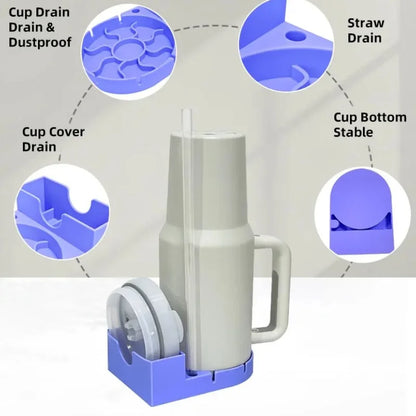 Multicolor Silicone Drain Rack for Tumbler 40oz Cup Drying Racks Straw Cup Lid Holder Water Bottle Accessories Drying Station