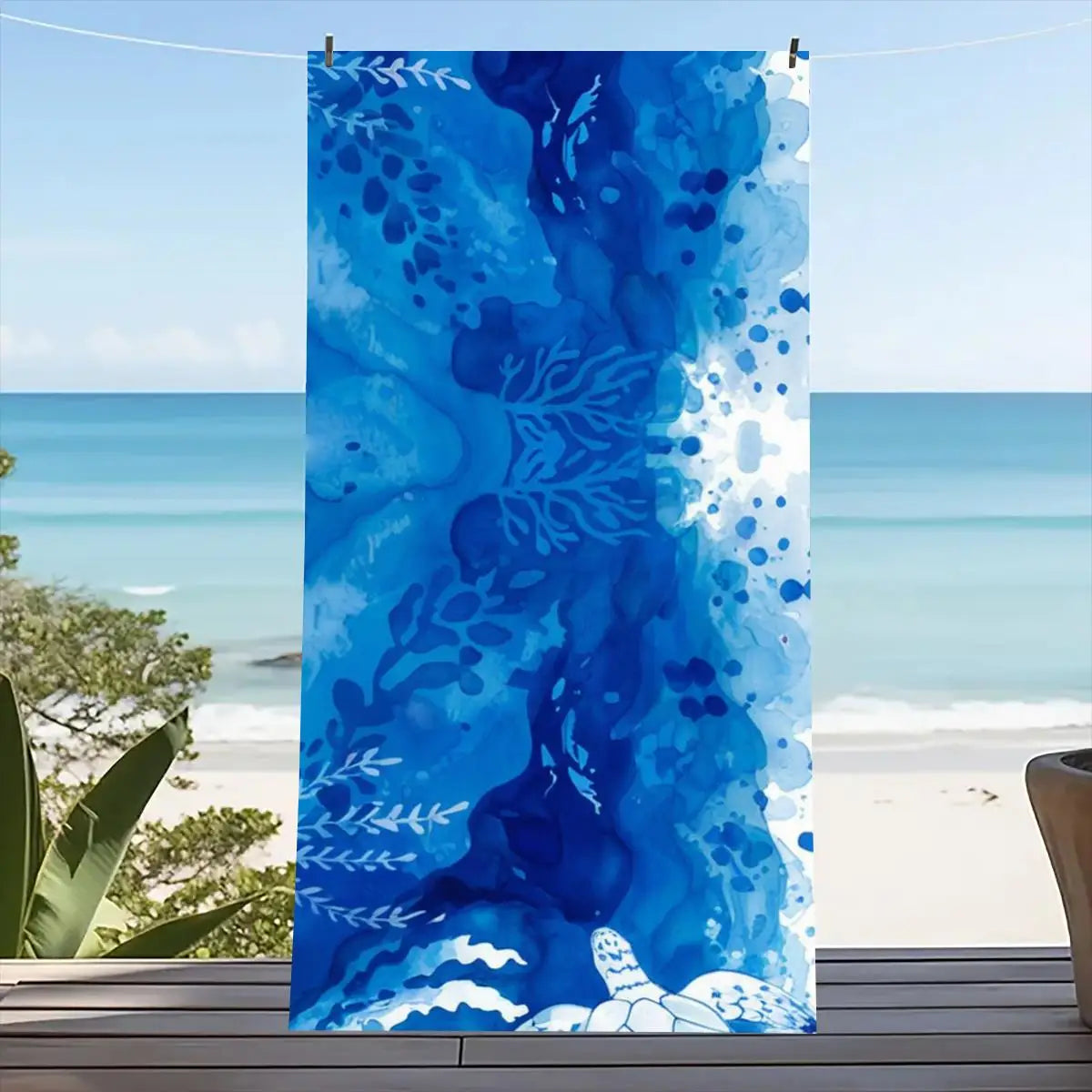 Beach Towel Portable Quick Fast Dry Sand Outdoor Travel Swim Blanket Thin Yoga Floral Print Mat Personalization Stripes Towel