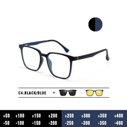 Magnetic Clip on Optical Myopia Glasses For Men Women Polarized Sunglasses Prescription Reading Glasses Blue Light Glass #TJ2190