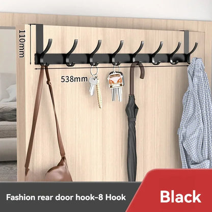 Hooks Over The Door 5-8 Hooks Clothes Coat Hat Towel Hanger Home Bathroom Organizer Rack Kitchen Accessories Holder