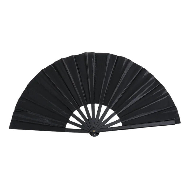Large Kung Fu Sound Fan Plastic Bone Martial Arts Performance Elegant Hand Folding Stage Fan Opera Magic Props Summer Cool Fans