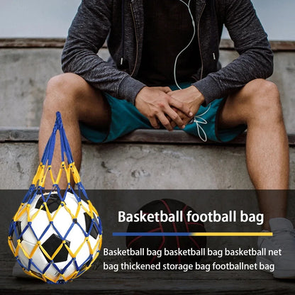 Sports Ball Holder Youth Football Self Trainer Football Net Bag Sports Mesh Equipment for Carrying Basketball Volleyball Soccer