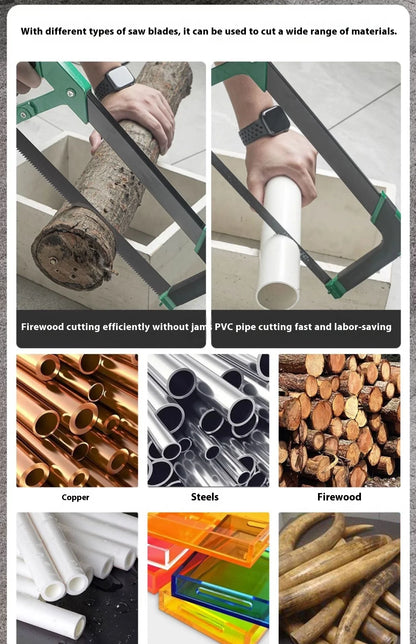 Damaly, Hacksaw Stand, Aluminium Power Hand Saw, Household Mini Adjusting Saw, Bow Stand, Woodworking Saw, Hand Saw