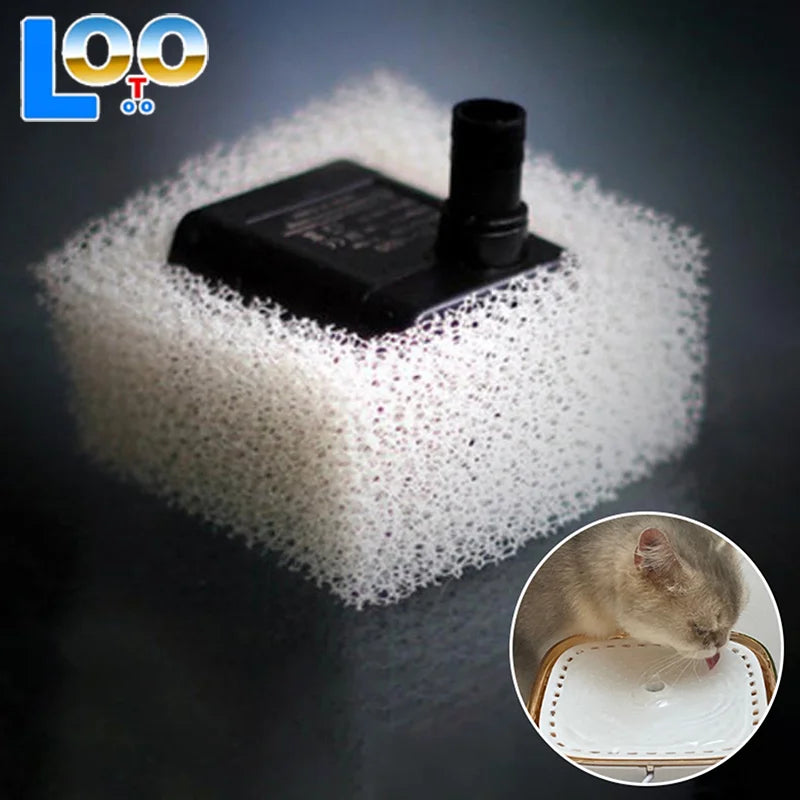 10Pcs Cat Water Fountain Water Pump Foam Filters Compatible With Square Dispensers Pre-Filtered For Fresh & Clean Drinking Water