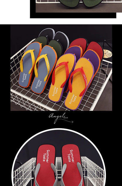 2022 Summer Flip Flops Men's Fashion Flip Flops Non Slip Bathroom Bath Slippers Beach Slippers Men Slippers Men Shoes