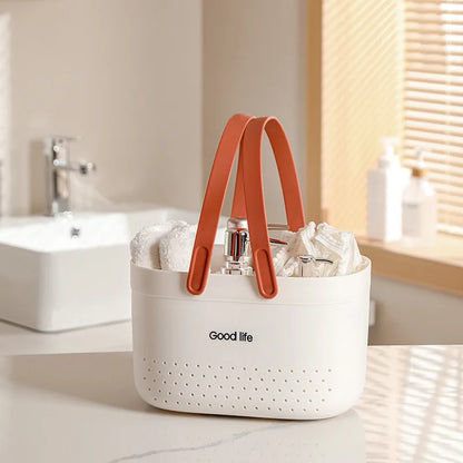 Bath Basket Bathroom Portable Student Bath Plastic Bath Basket Bathroom Shower Shampoo Storage Basket Bath Basket