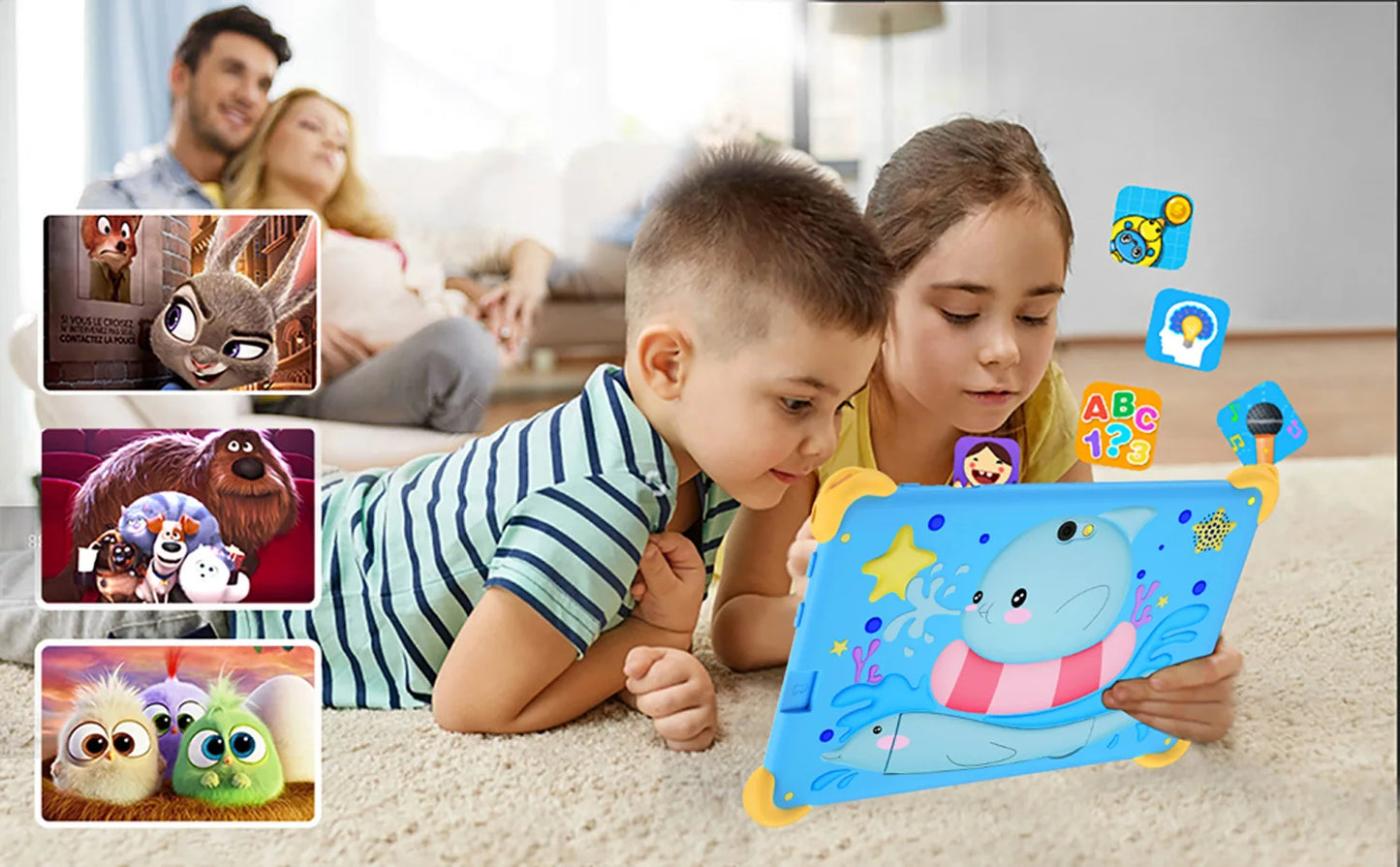 2025 New 7 Inch Cartoon Pattern Kids' tablets Quad Core 4GB RAM 64GB ROM 5G WiFi Learning Education Games Tablet Children's Gift