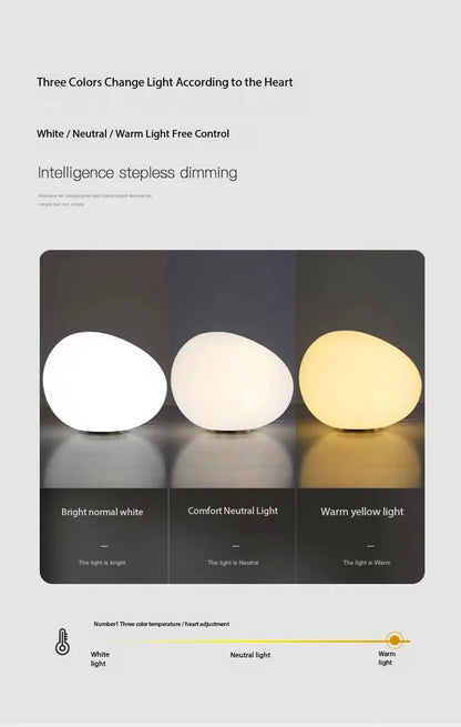 Cobblestone Night Light Modern Minimalist Atmosphere Table Top Decorative Lamp Romantic Desk Bedside Table Lamp