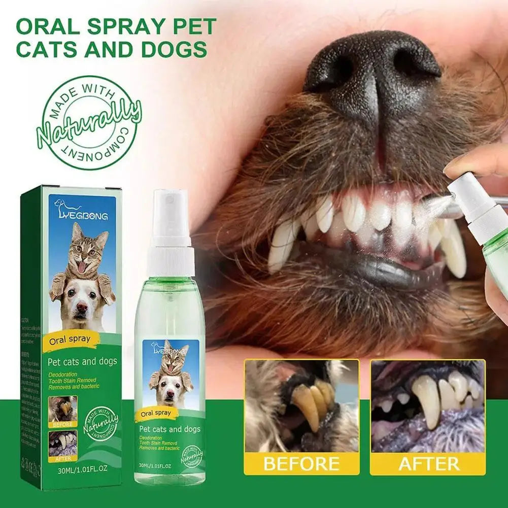 30ml/Bottle Dog Oral Spray Dog And Cat Tooth Cleaning Spray Tooth Spray Dog Oral Spray Pet Breath Freshener Oral Spray