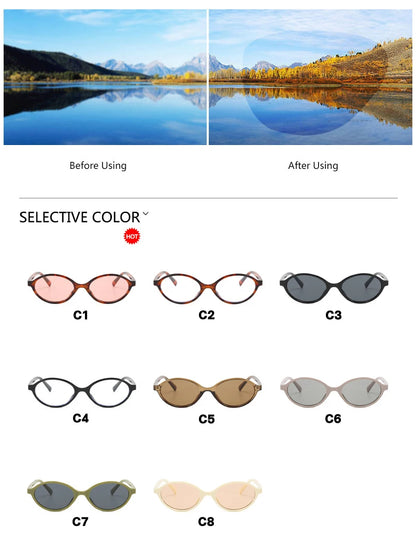 Vintage Oval Sunglasses Women Fashion Sun Glasses for Female Sexy Ladies Small Frame Round Eyewear