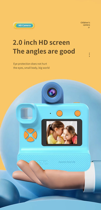 Kids Instant Camera Print Camera For Children Camera 1080P HD Digital Camera Photo Paper Child Toy Camera For Christmas Gift