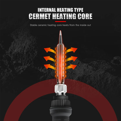 JCD 80W Electric Soldering Iron Adjustable Temperature Replaceable Soldering Iron Head Soldering Iron Pen Welding Kit 908S