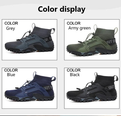 Men's Breathable Shoes Outdoor Non Slip Elastic Band Camping Shoes for Couples Athleisure Men's Shoes