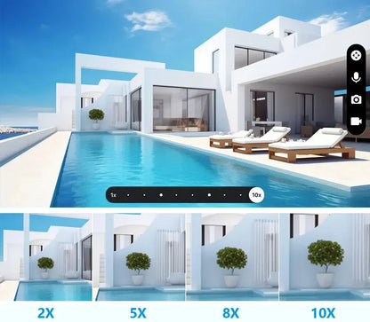 Smart WiFi Security Camera Outdoor Dual PTZ Control 10MP Dual Lens 360° Wireless Video Surveillance IP Camera Smart Home