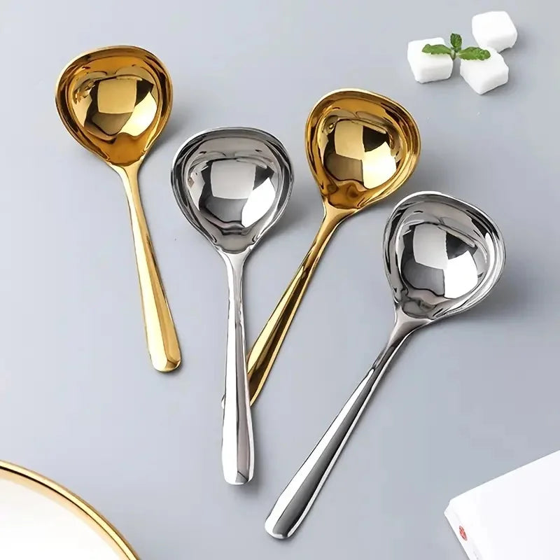 Korean Stainless Steel Thickening Spoon Creative Long Handle Hotel Hot Pot Spoon Soup Ladle Home Kitchen Essential Tools