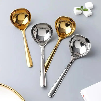 Korean Stainless Steel Thickening Spoon Creative Long Handle Hotel Hot Pot Spoon Soup Ladle Home Kitchen Essential Tools