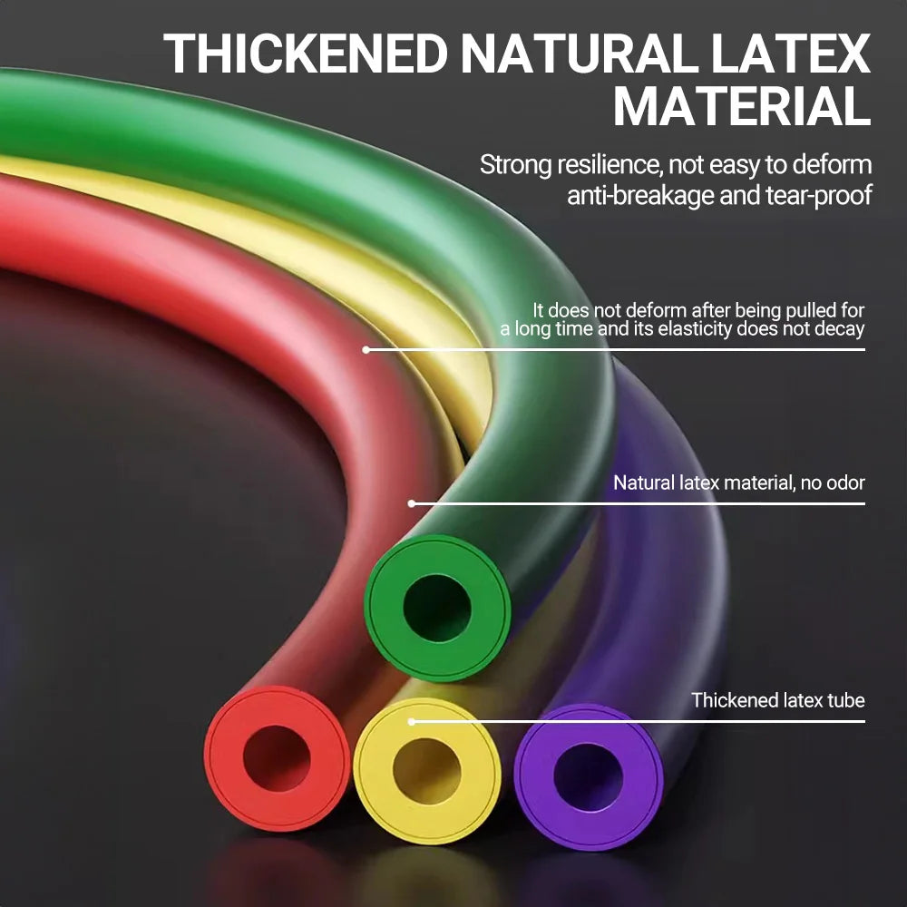 Multifunction Fitness Tension Rope Unisex Resistance Bands With Door Anchor Handles Carry Bag Legs Ankle Straps