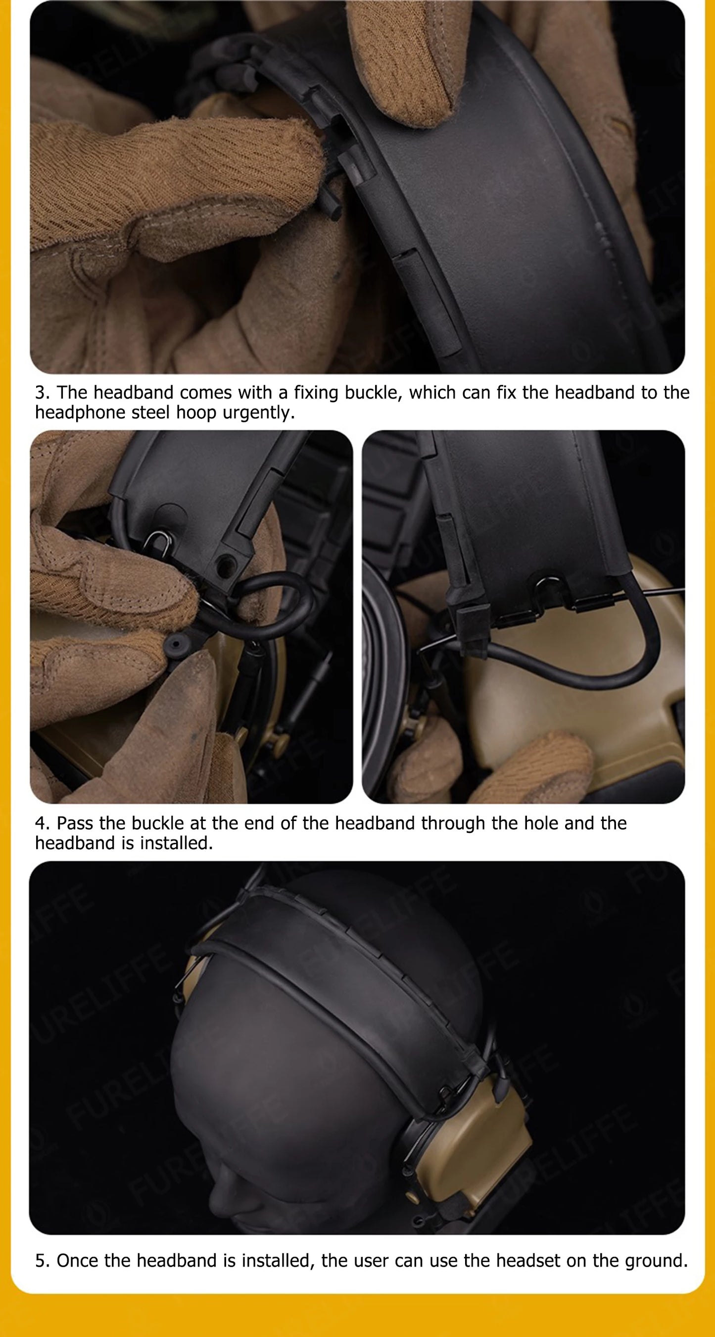 Original C5 Tactical Headset Replacement Headband/Tactical Headset Accessories/C5 Outdoor Hunting Headset Caps