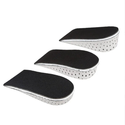 Height Increase Half Shoe Insoles Heel Insert Sports Shoes Pad Cushion Arch Support Unisex 2-5 CM Invisible Heighten Sole Insole