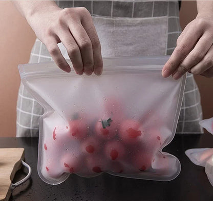 10pcs Silicone Food Storage Containers Leakproof Containers Reusable Stand Up Zip Shut Bag Fresh Bag Food Storage Bag Fresh Wrap