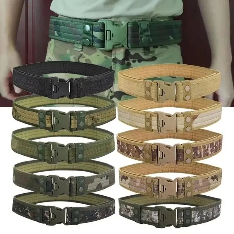 1pc Men's Belt Outdoor Tactical Belt Oxford Cloth Belt Mountaineering Belt Nylon Wide Waist Belt Work Belt Neutral Belts 2024New