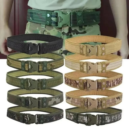 1pc Men's Belt Outdoor Tactical Belt Oxford Cloth Belt Mountaineering Belt Nylon Wide Waist Belt Work Belt Neutral Belts 2024New